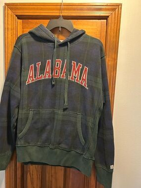 Alabama Plaid Hooded Sweatshirt - Green/Blue